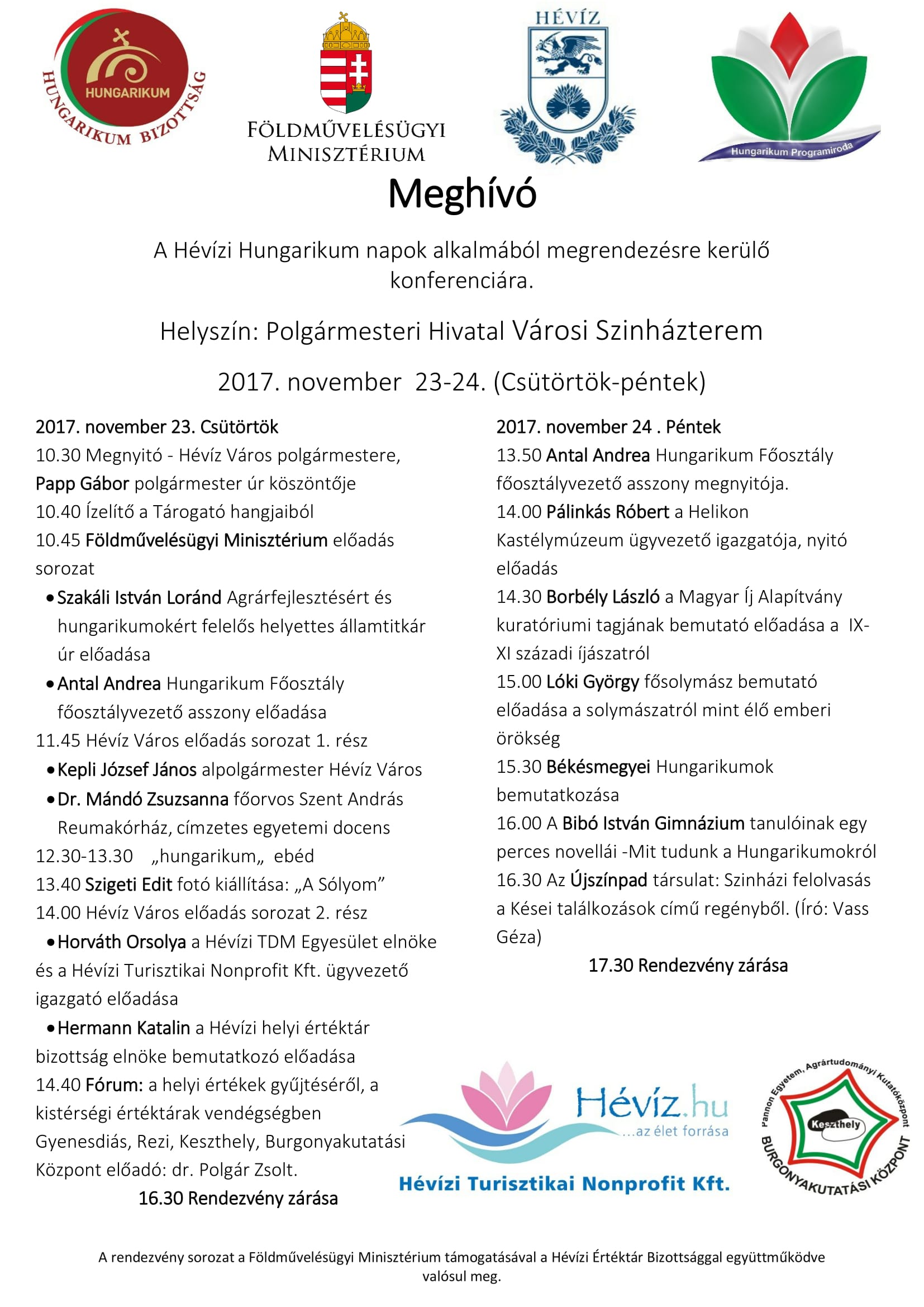 Meghívó HUngarikum 2017 Georgikon-1